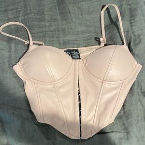 Leather corset top